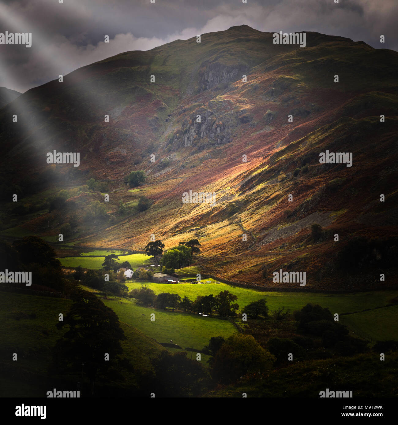 The lake district on a stormy day Stock Photo