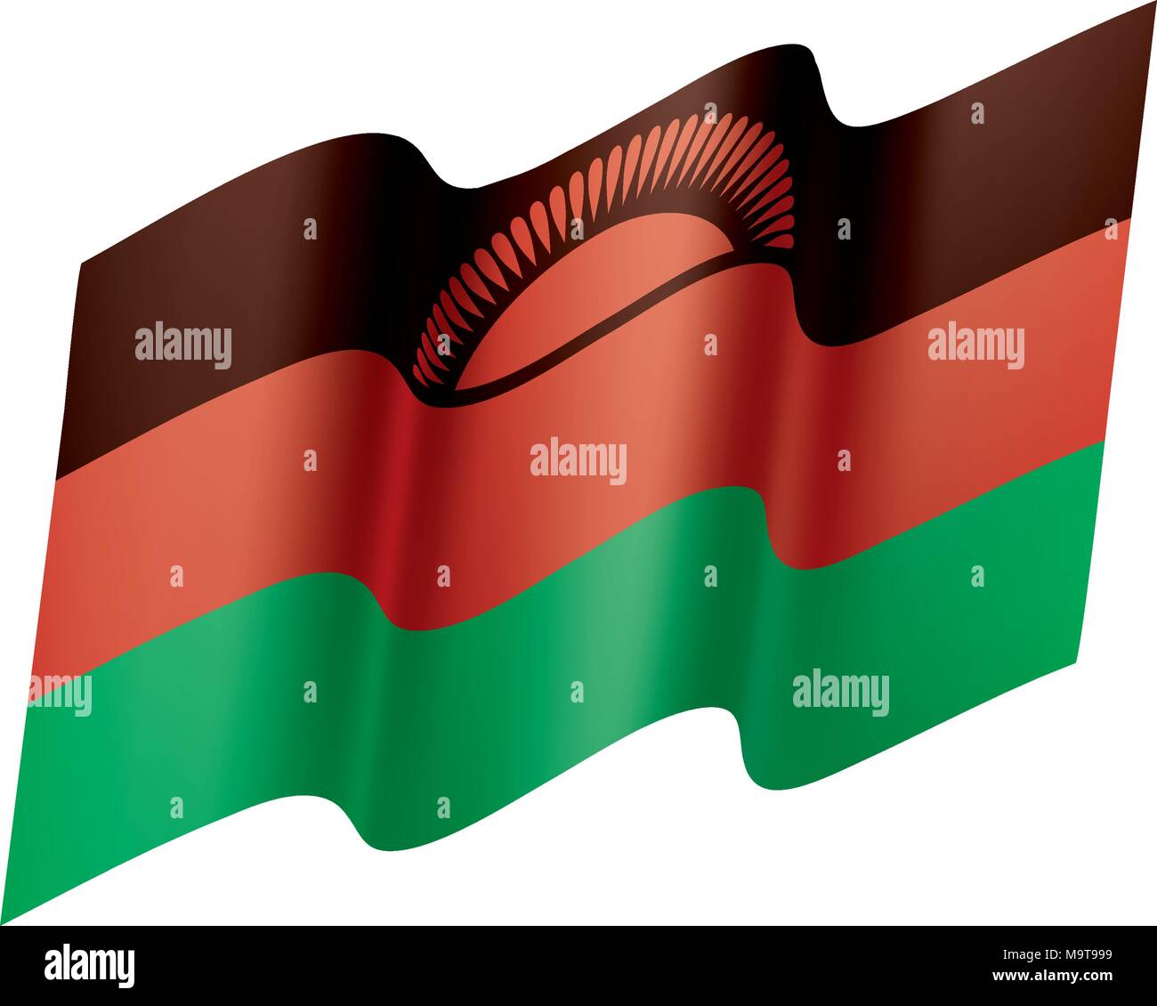 Malawi flag, vector illustration Stock Vector Image &amp; Art - Alamy
