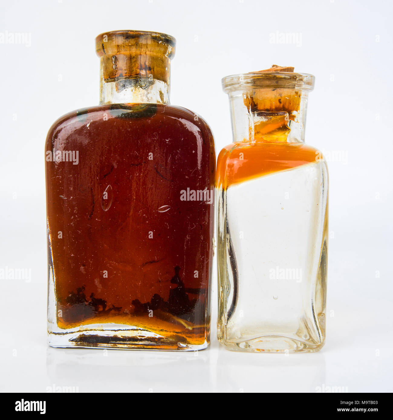 Corked glass bottles Stock Photo Alamy