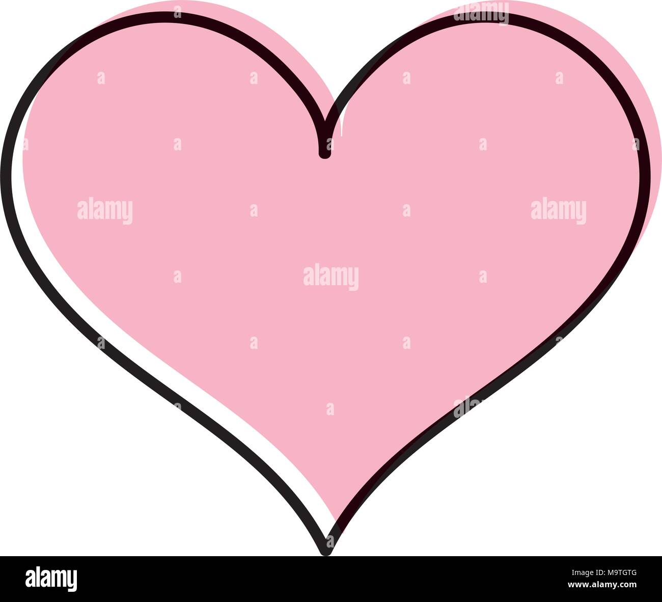 moved color heart design syombol of love and passion Stock Vector Image ...