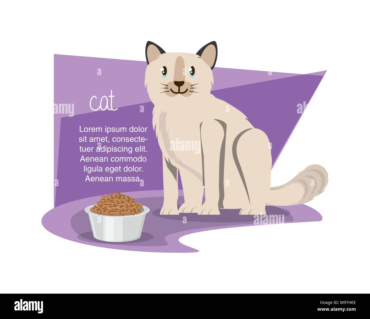 cat wirh can food vector illustration design Stock Vector