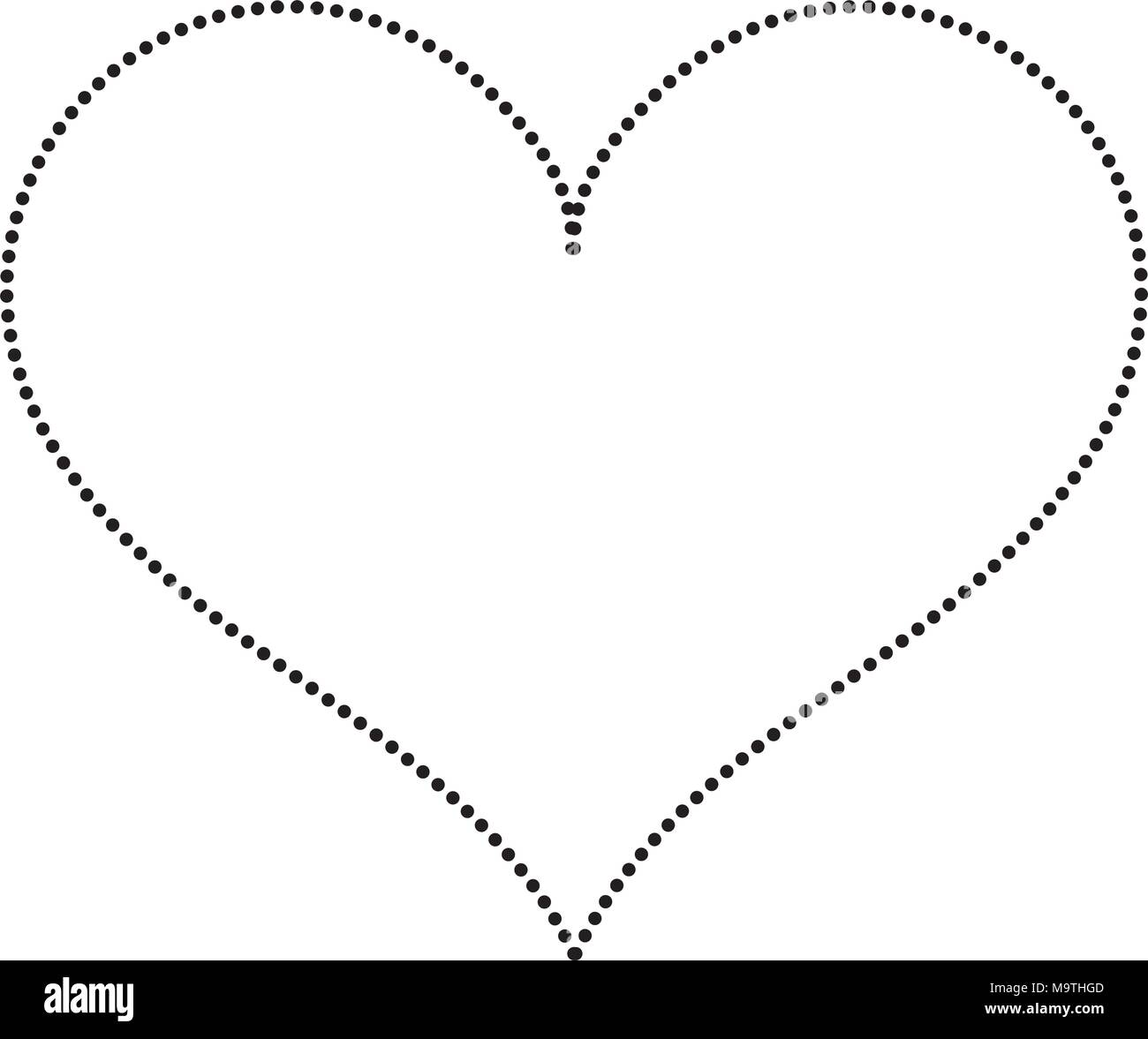 dotted shape heart design syombol of love and passion Stock Vector ...