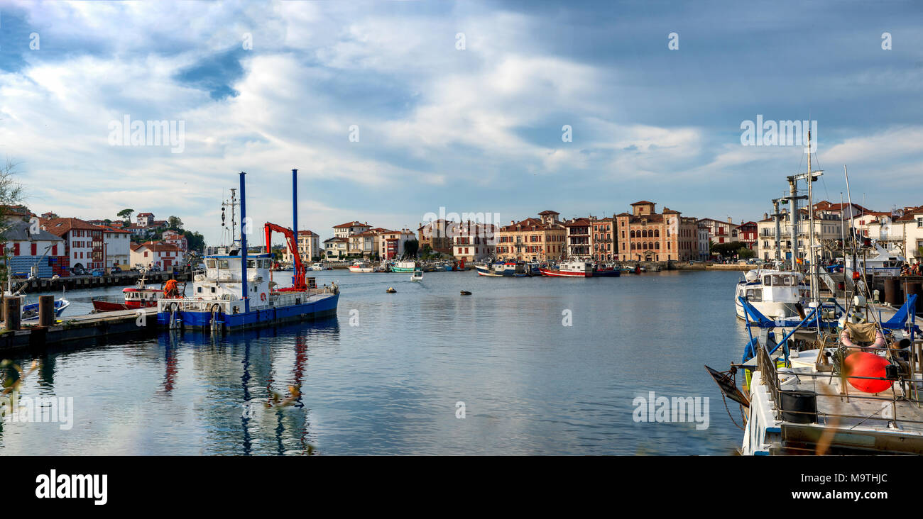 view of harbour of Saint Jean de Luz Stock Photo