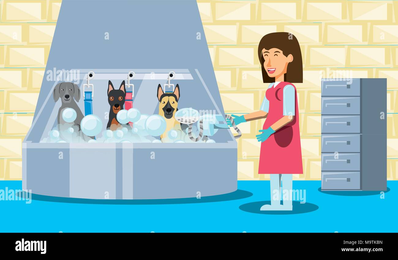 veterinary service set icons vector illustration design Stock Vector