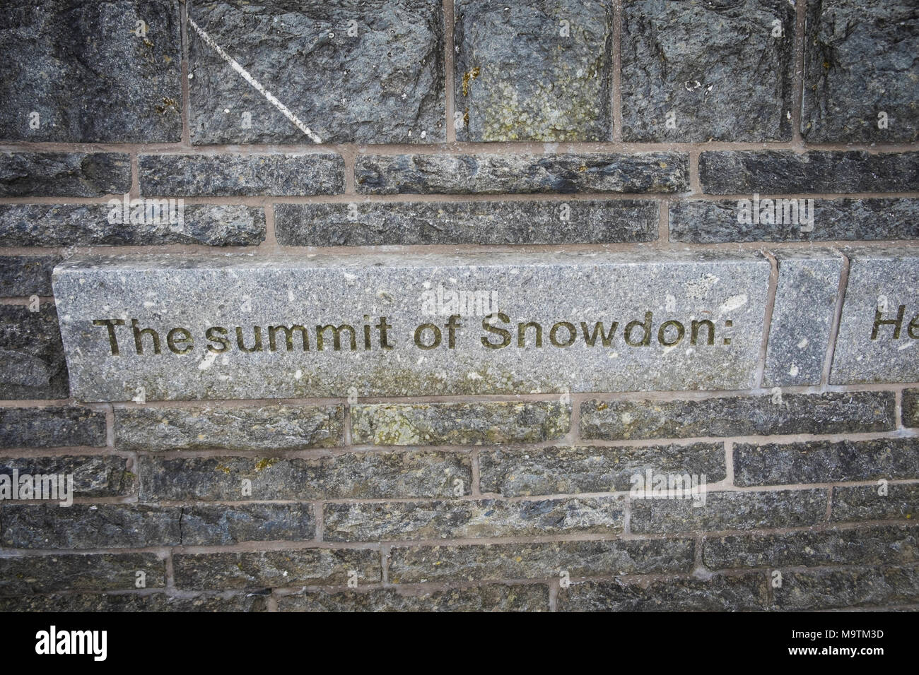 Snowdon Summit Station and Cafe, Snowdonia, North Wales, UK Stock Photo