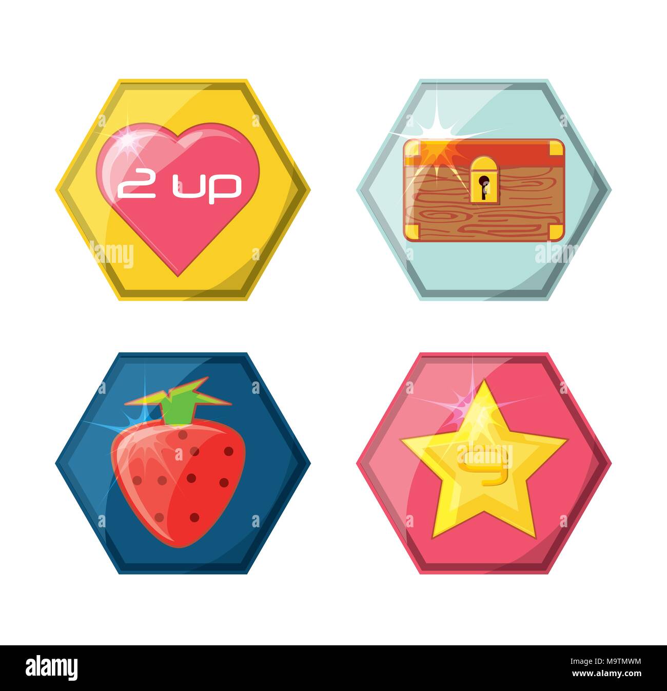 video game scene set icons vector illustration design Stock Vector