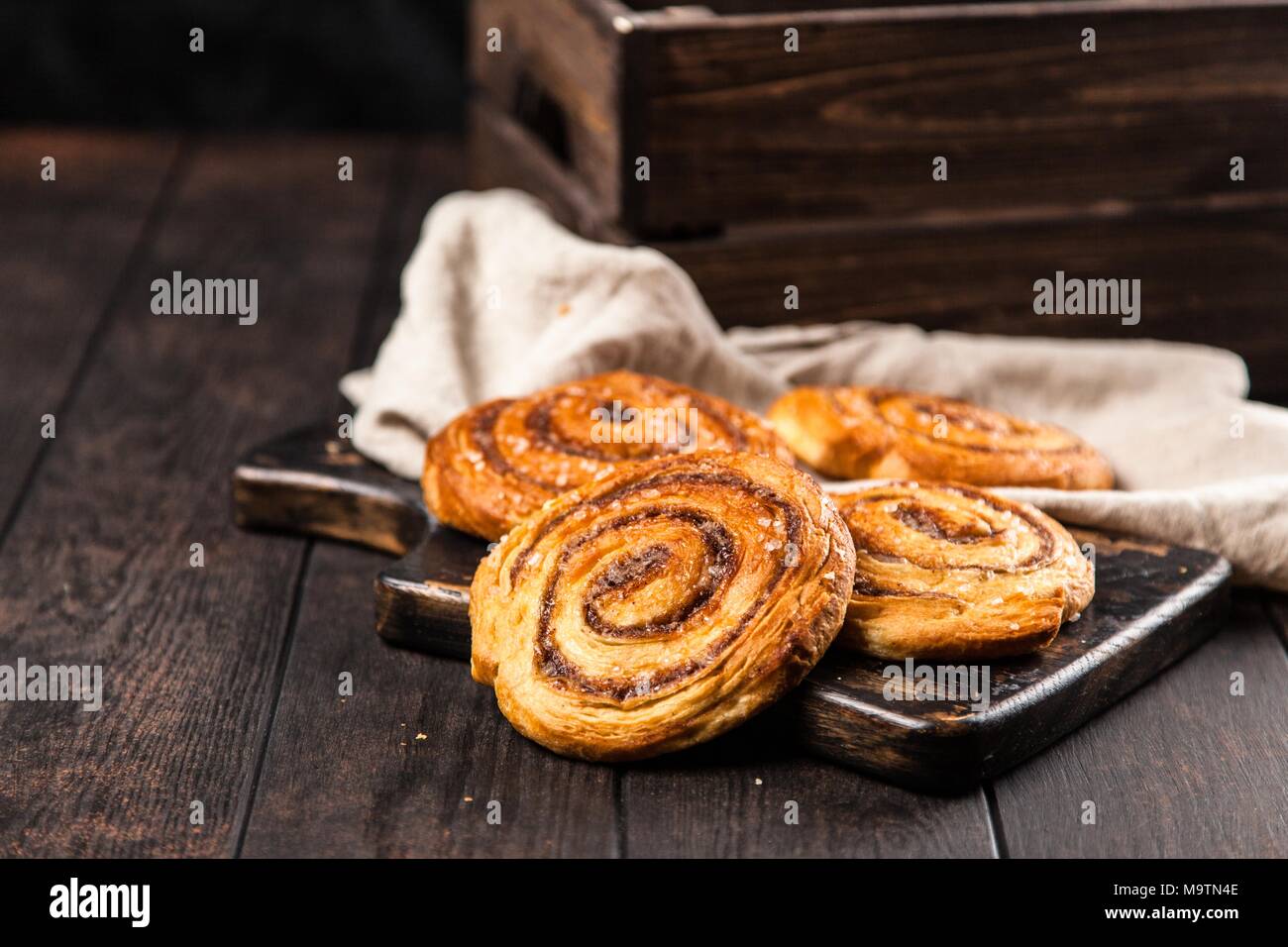 Traditional cinnamon rolls Stock Photo