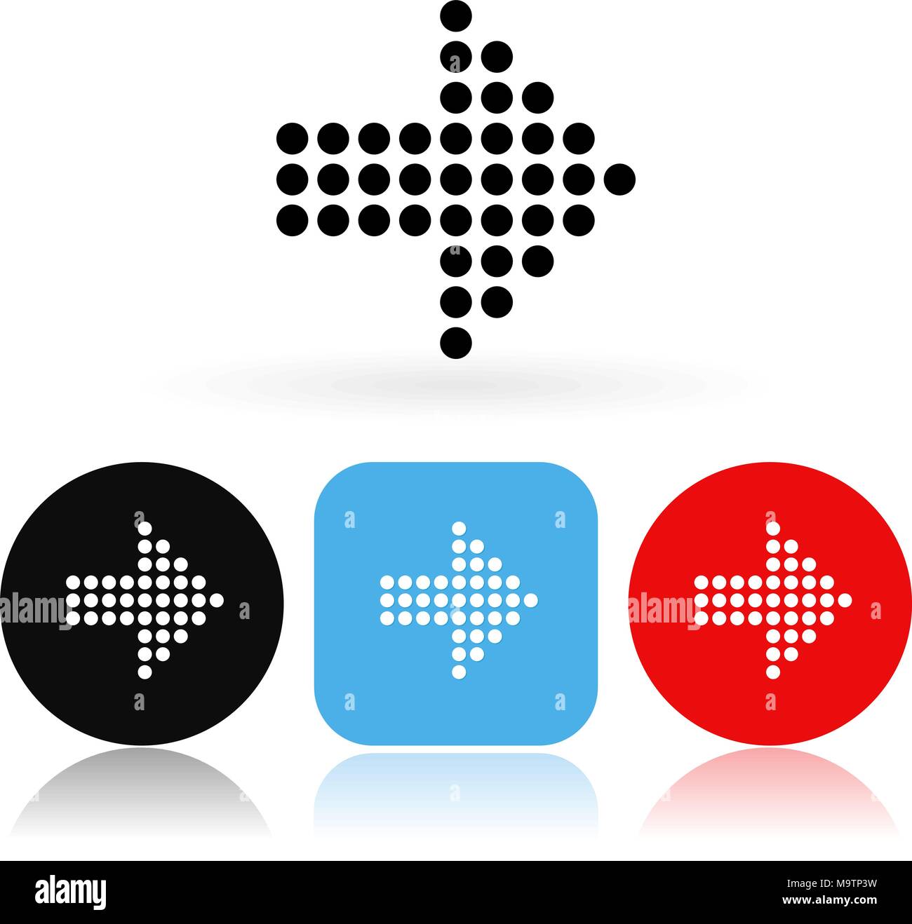 Dotted arrow icons Stock Vector Image & Art - Alamy