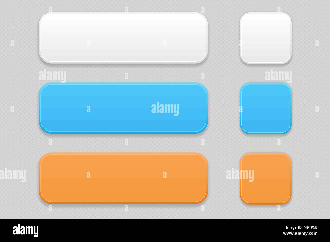 Colored matted interface buttons Stock Vector