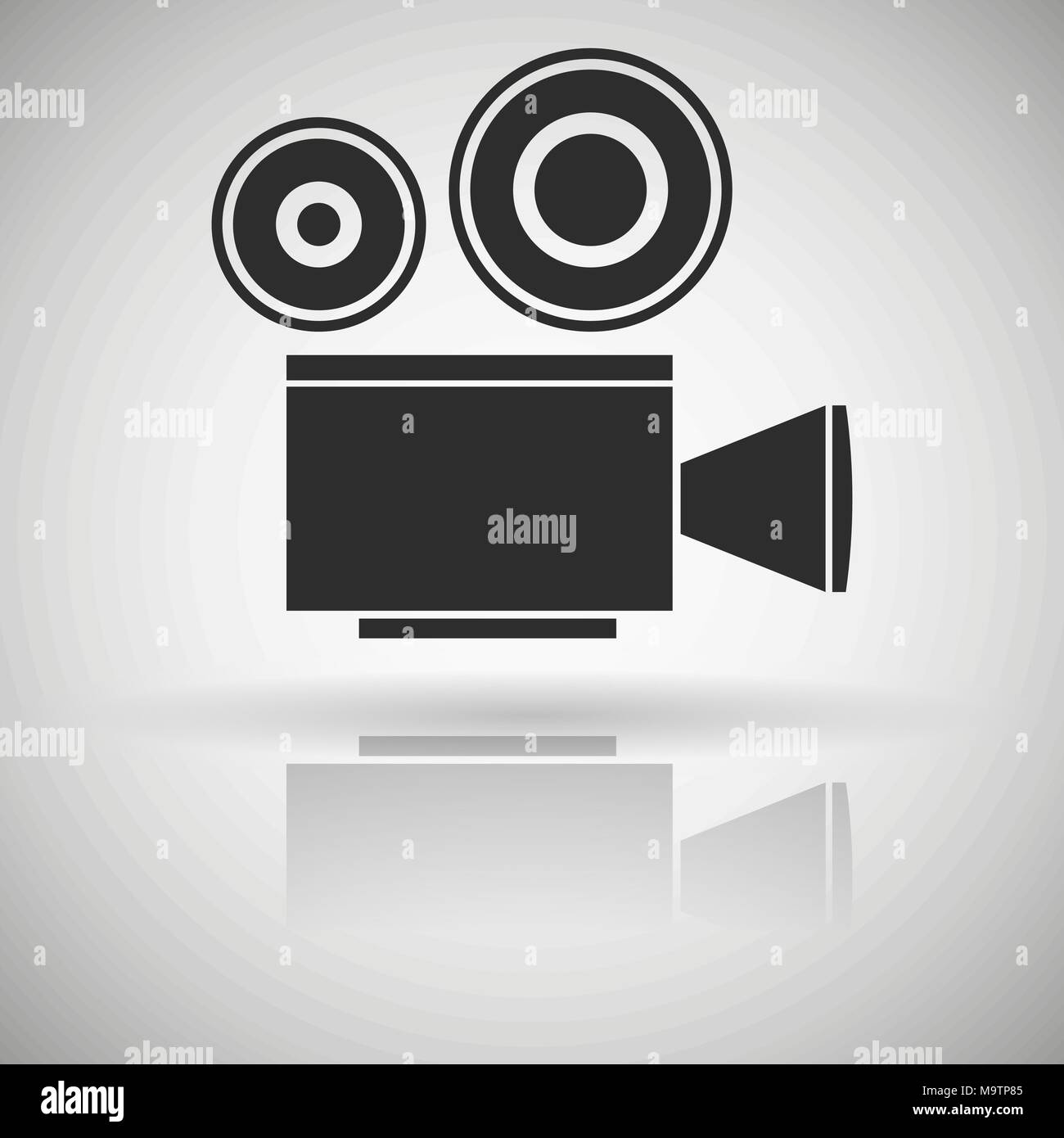 Old film projector shadow Stock Vector Images - Alamy