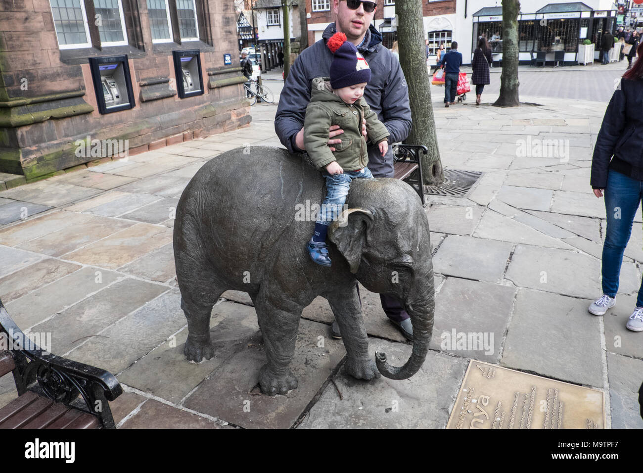 Janya,bronze,Indian,Asian,elephant,calf,sculpture,statue,given,by