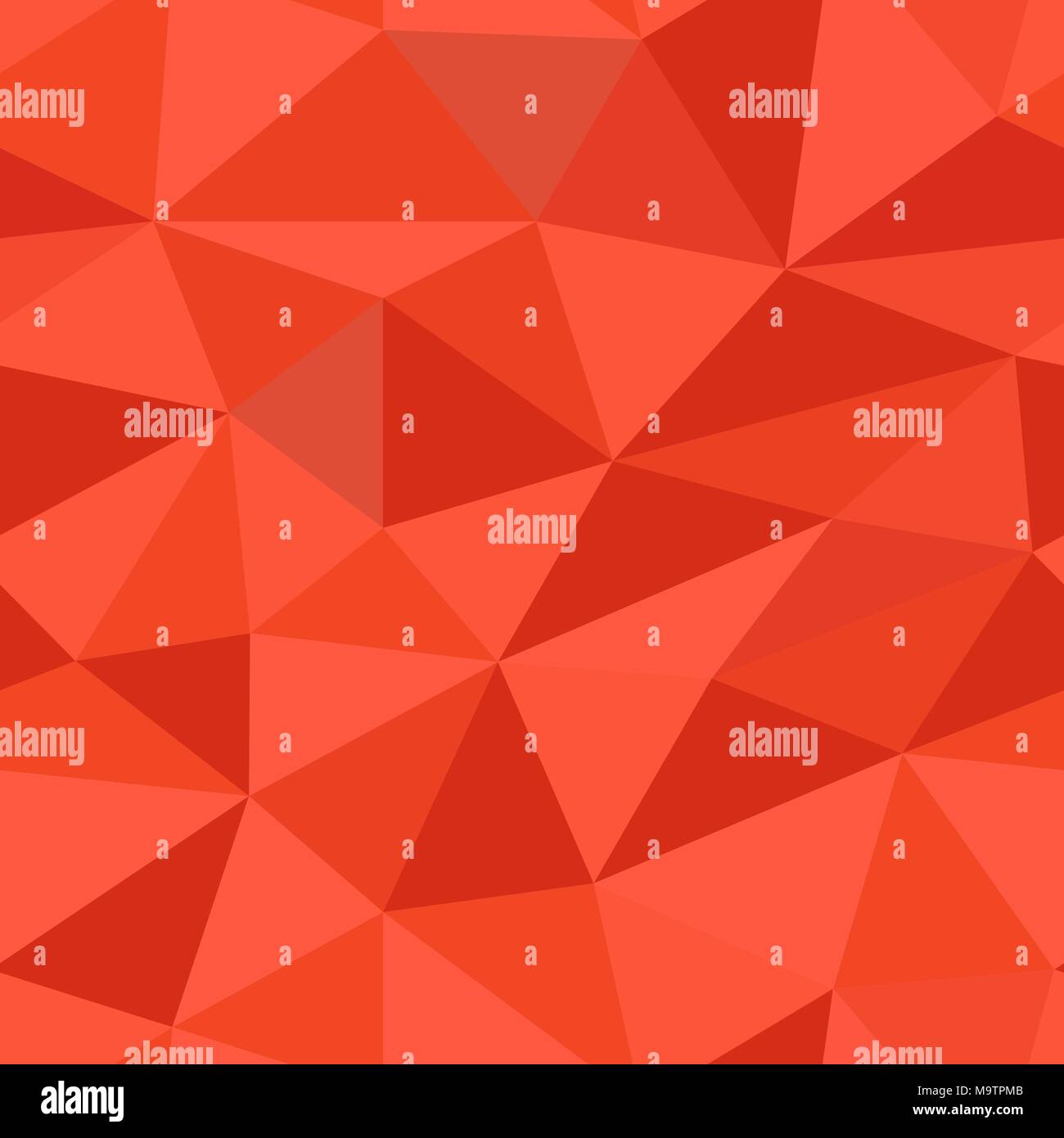 Red polygonal 3d background. Seamless pattern Stock Vector