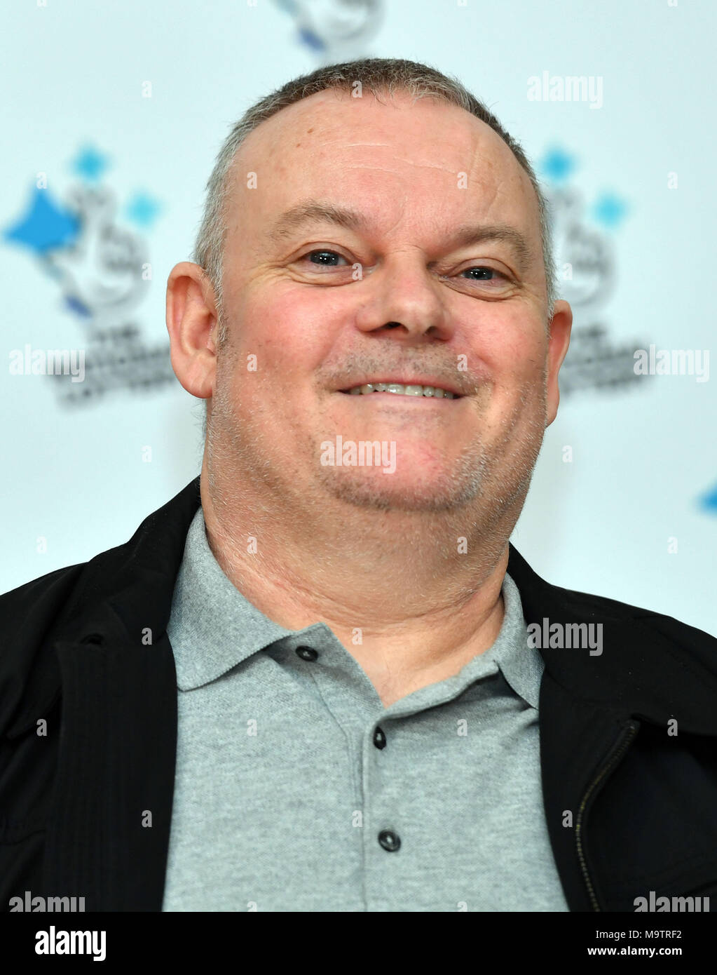 Father of three and life-long Leyton Orient fan from Wickford, Paul Long, celebrates after his Lucky Dip ticket matched all six numbers to scoop the £9,339,858 Lotto Jackpot on Saturday 24 March, at the Orsett Hall Hotel, in Orsett, Essex. Stock Photo