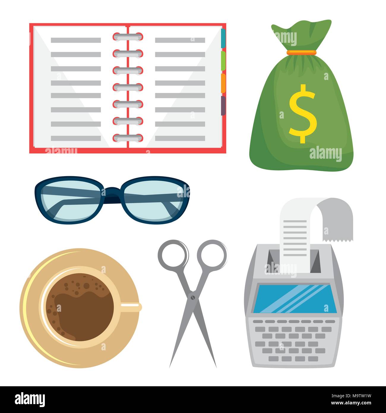 tax day time set icons vector illustration design Stock Vector Image ...