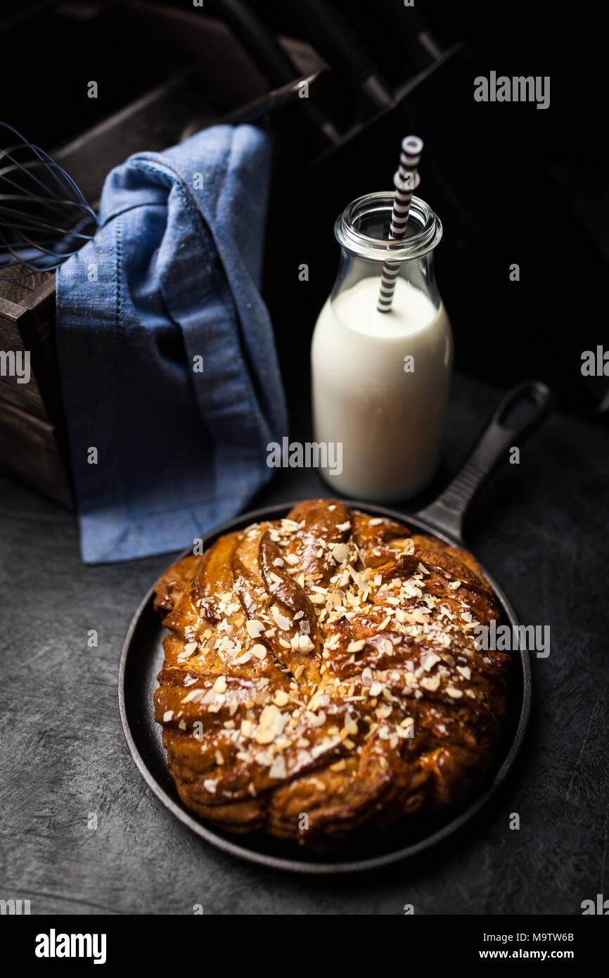 Sweet maple syrup bread Stock Photo