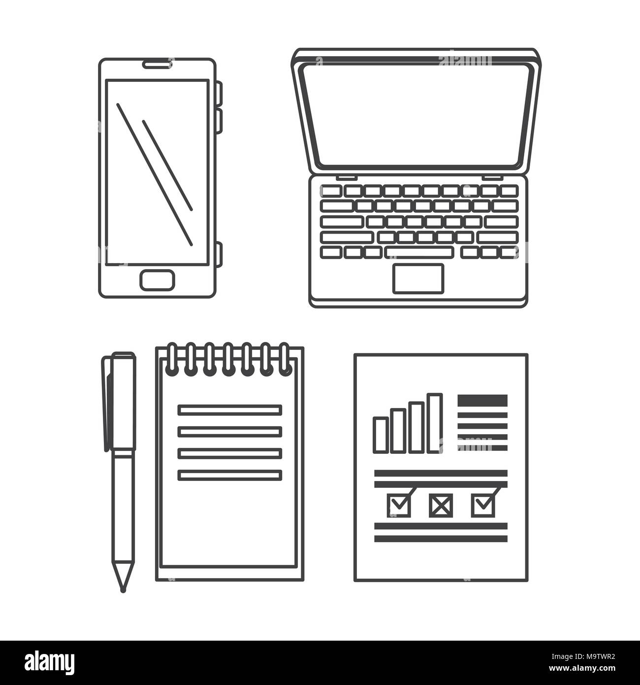 tax return time set icons vector illustration design Stock Vector Image ...