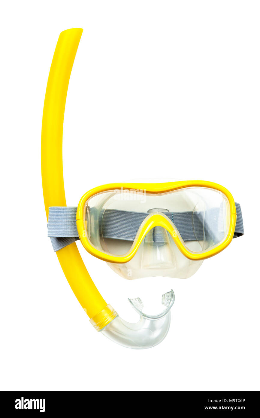 Snorkeling mask and tube Stock Photo