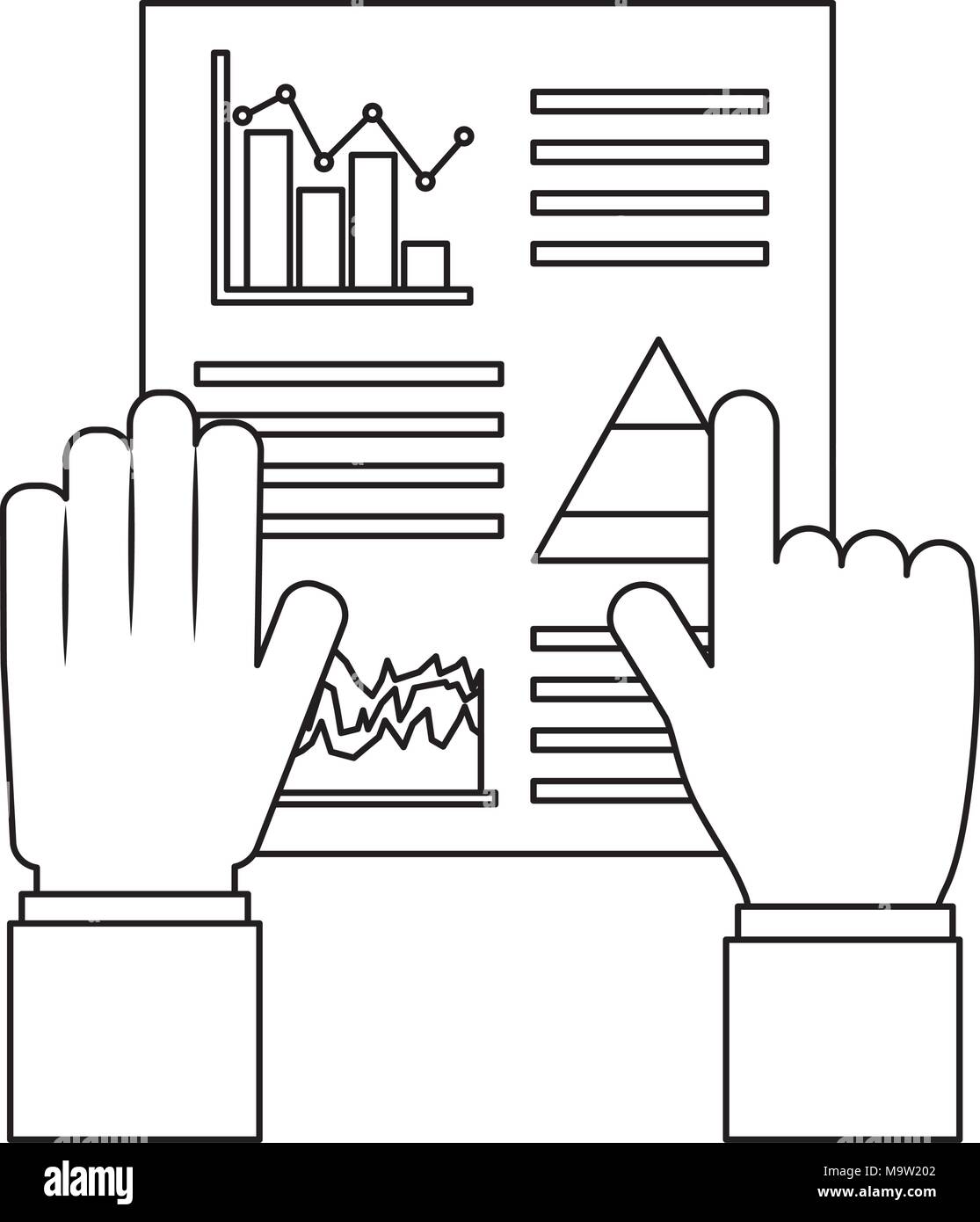 hand reading document with statistics Stock Vector Image & Art - Alamy