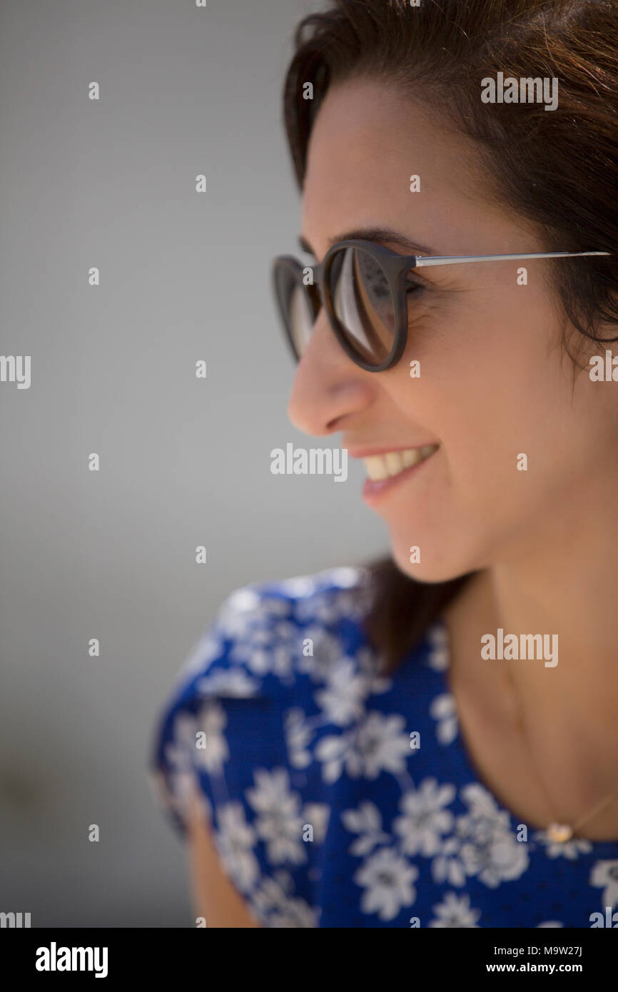 Wearing blue dress hi-res stock photography and images - Alamy