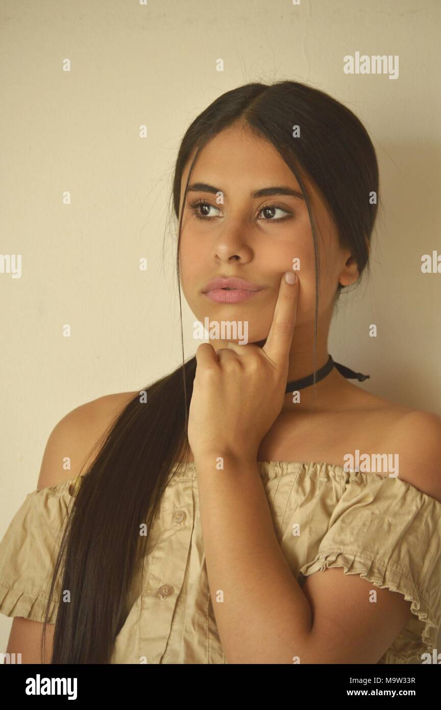 Latin girl closeup Stock Photo