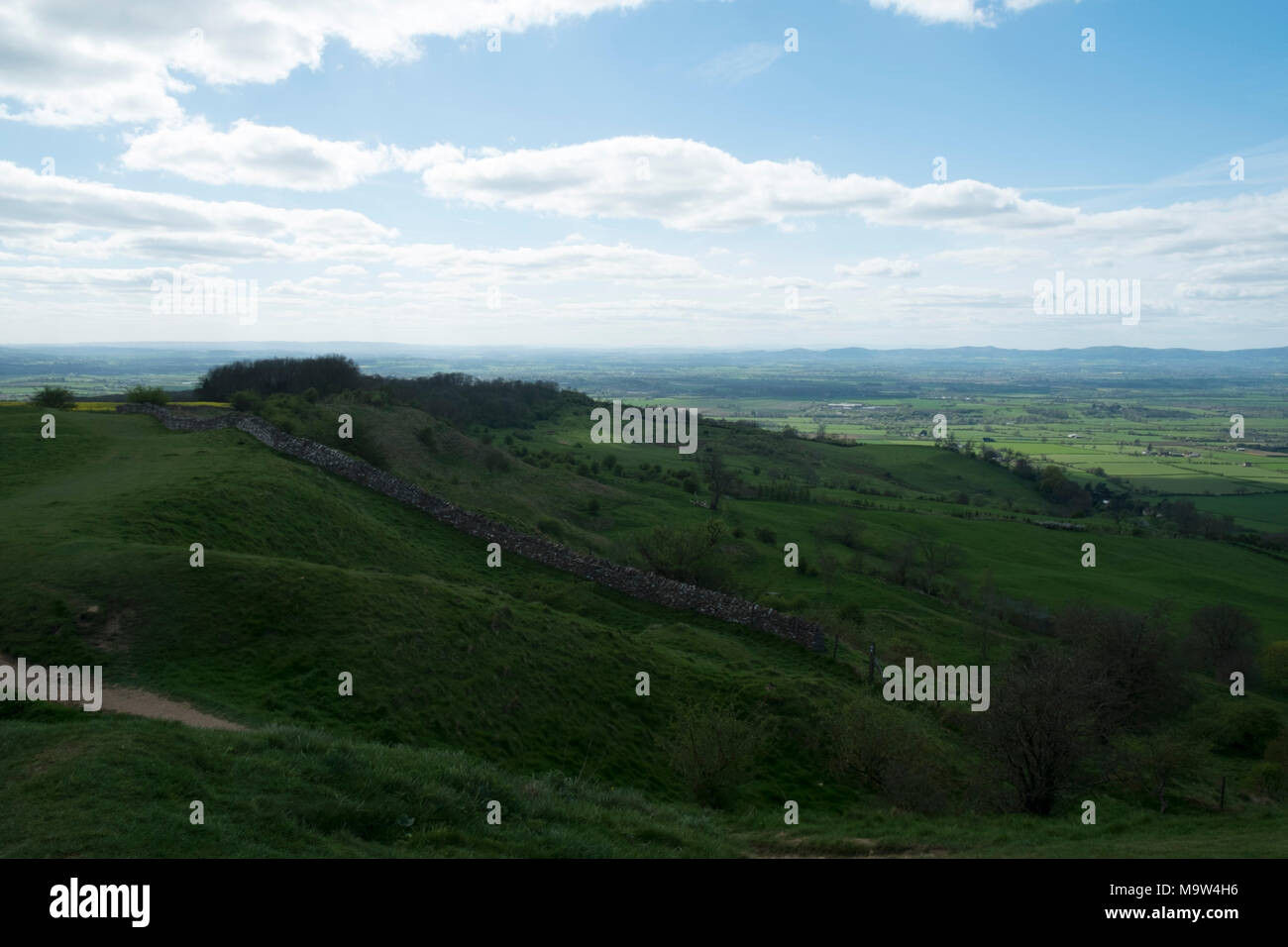 Spring countryside view near Great Comberton at Bredon Hill in Worcestershire, England, United Kingdom. Stock Photo