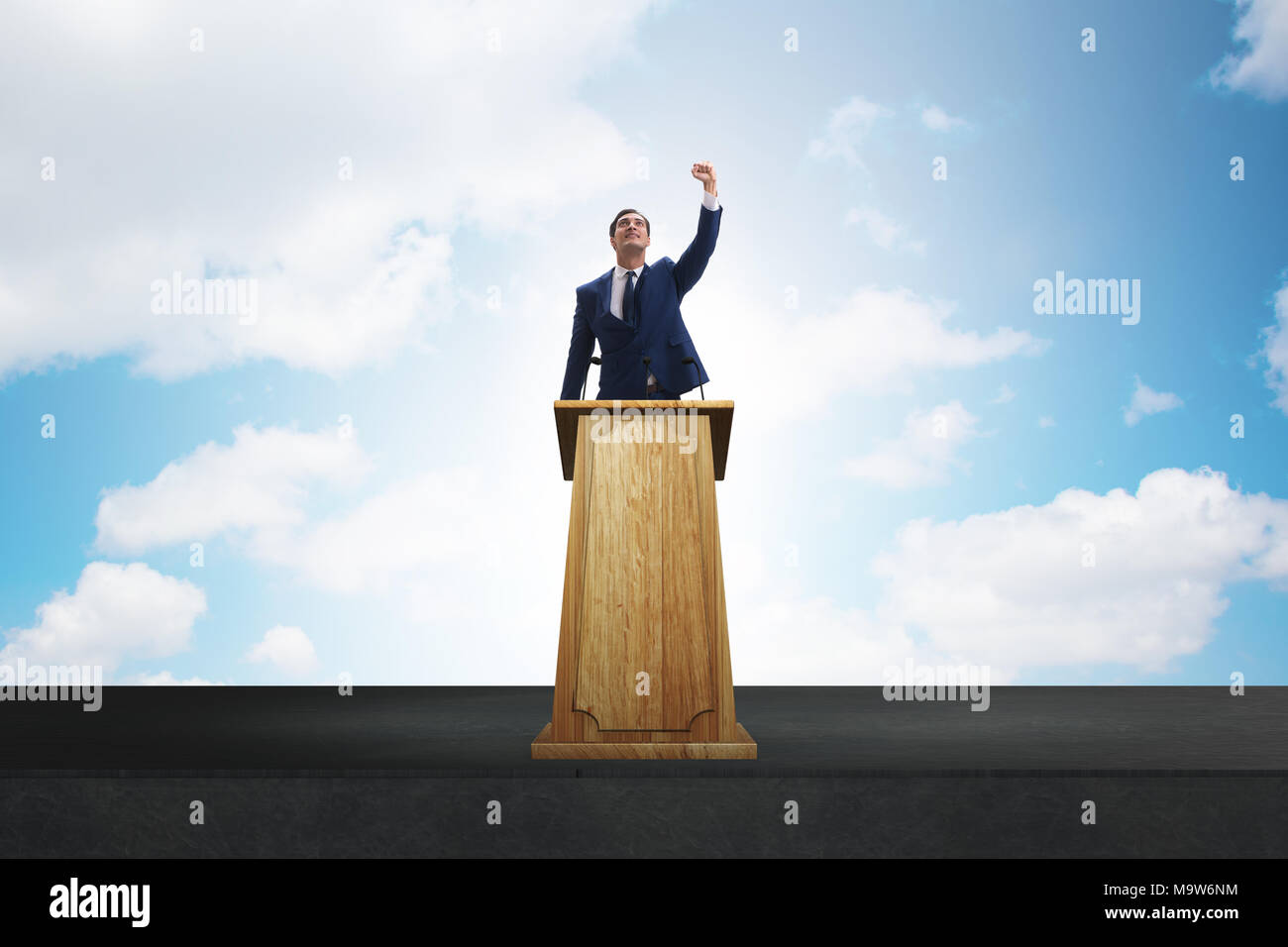 Man making speech at podium hi-res stock photography and images - Alamy