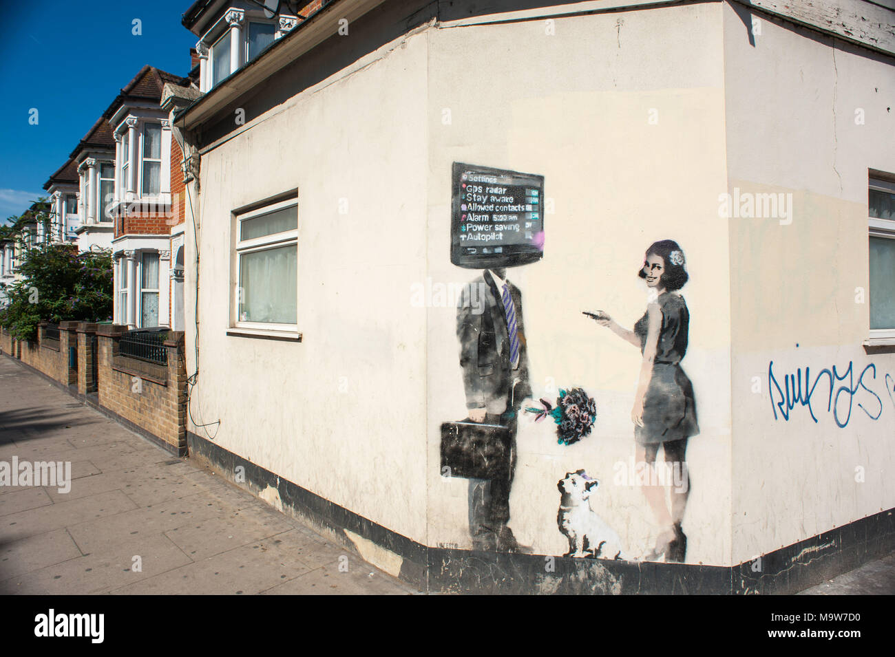 London. Street art, Seven Sister road. United Kingdom. Stock Photo