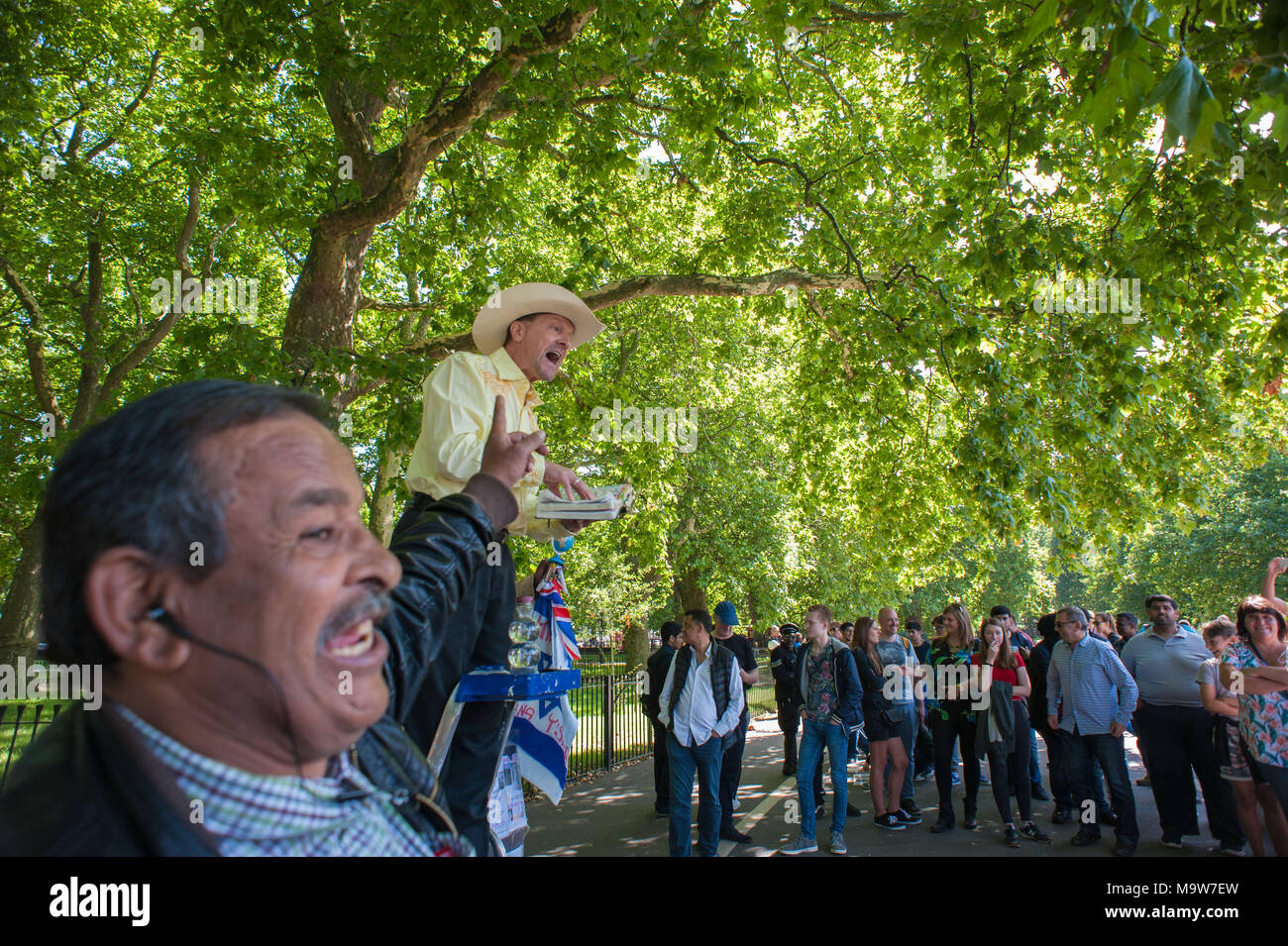 London. Speakers Corner, Hyde Park. United Kingdom. Stock Photo