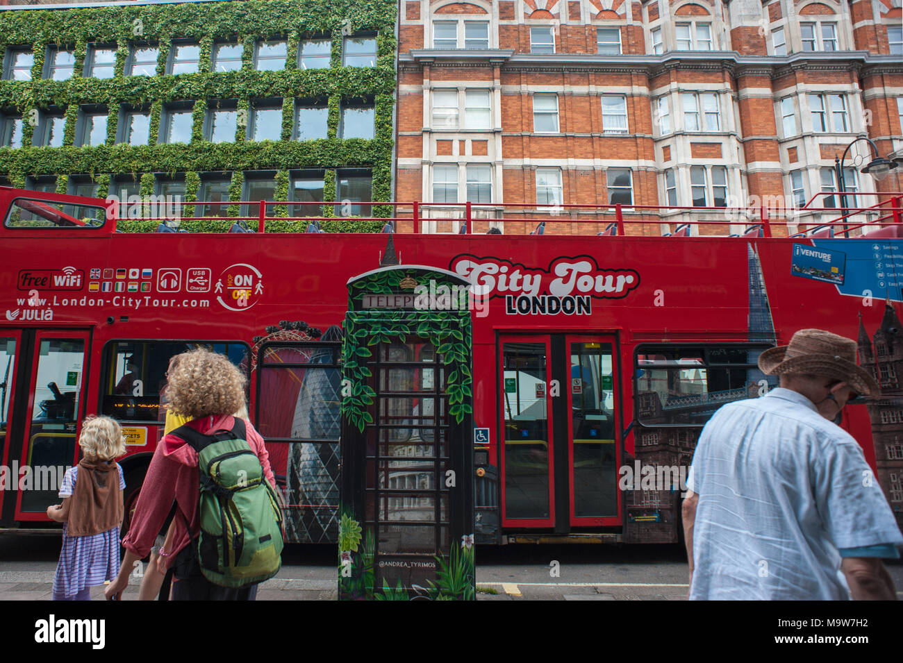 London. Telephone Box, Southampton Row. United Kingdom. Stock Photo