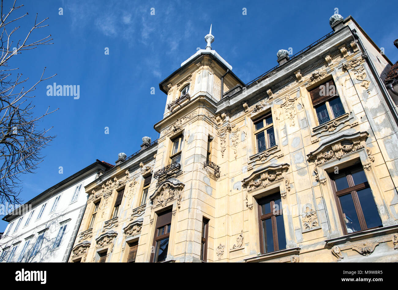 Traditional Architecture Ljubljana Slovenia Stock Photo Alamy   Traditional Architecture Ljubljana Slovenia M9W8R5 