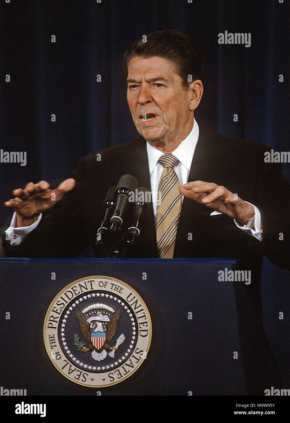 Washington DC., USA, 1984 President Ronald Reagan portraits Credit ...