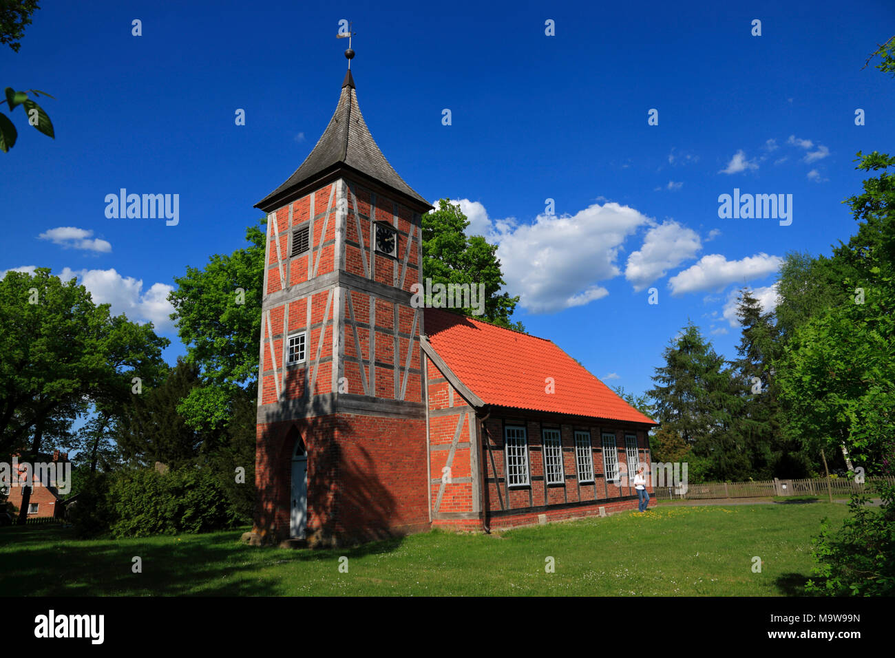 St. Nikolai Kapelle in Haar, Amt Neuhaus, Lower Saxony, Germany, Europe Stock Photo