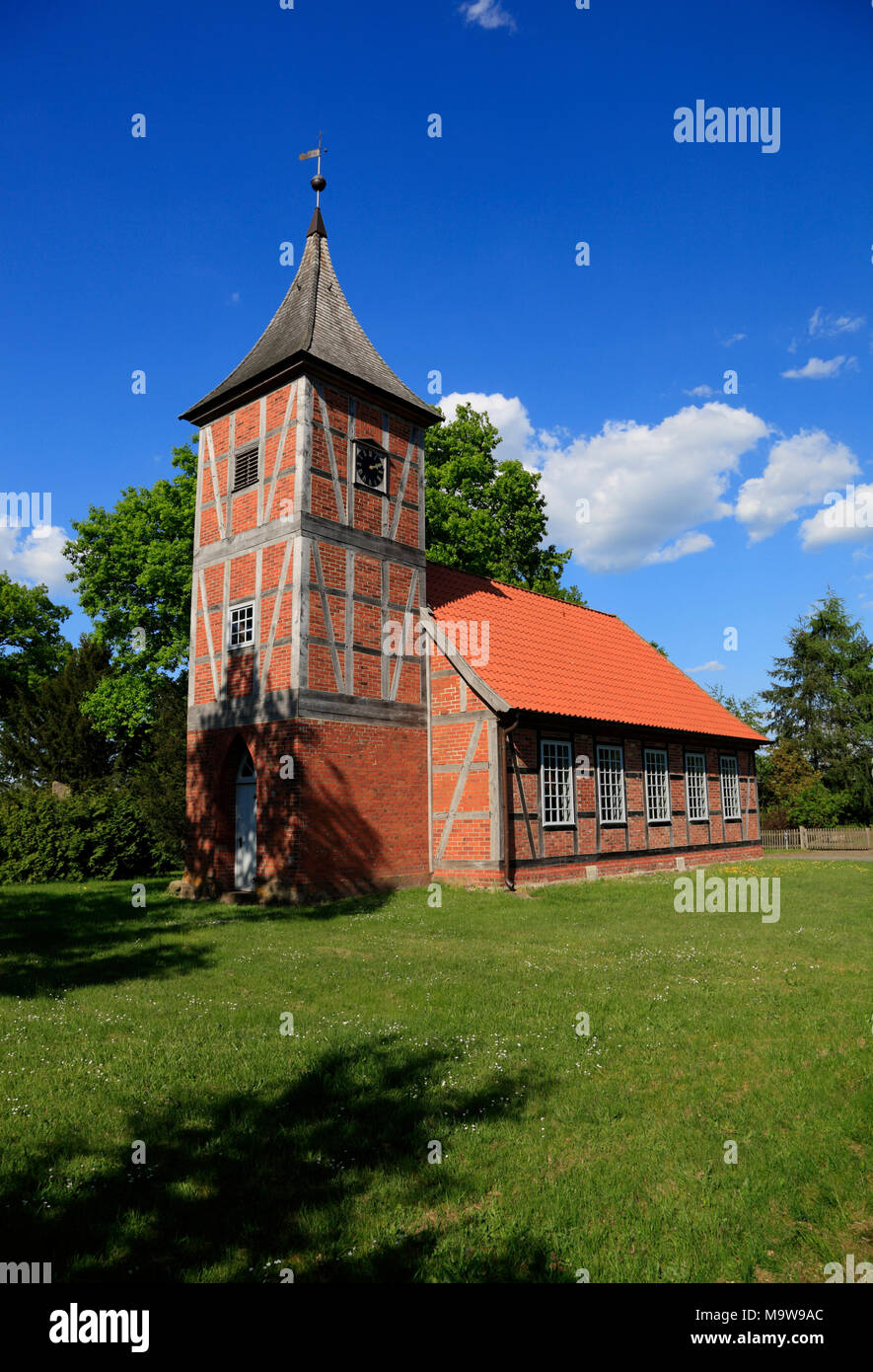 St. Nikolai Kapelle in Haar, Amt Neuhaus, Lower Saxony, Germany, Europe Stock Photo