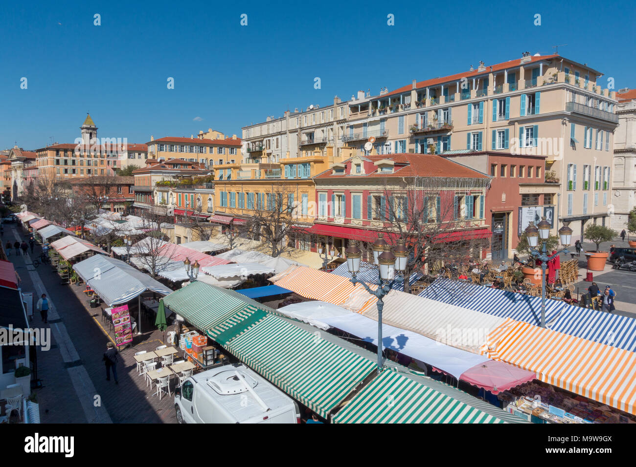 Flower market, Cours Saleya, old town of Nice, France Stock Photo