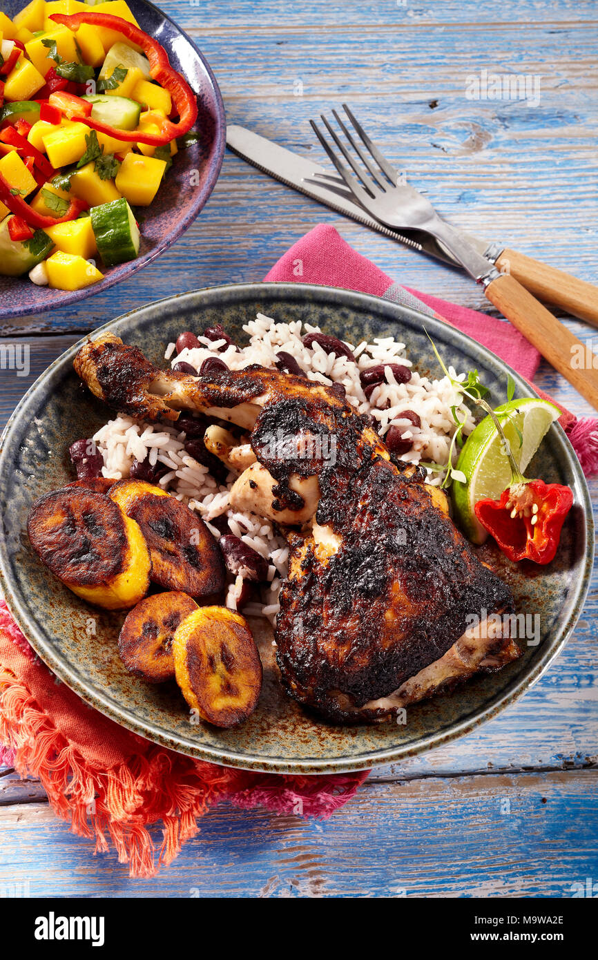 Jamaican Jerk chicken Stock Photo