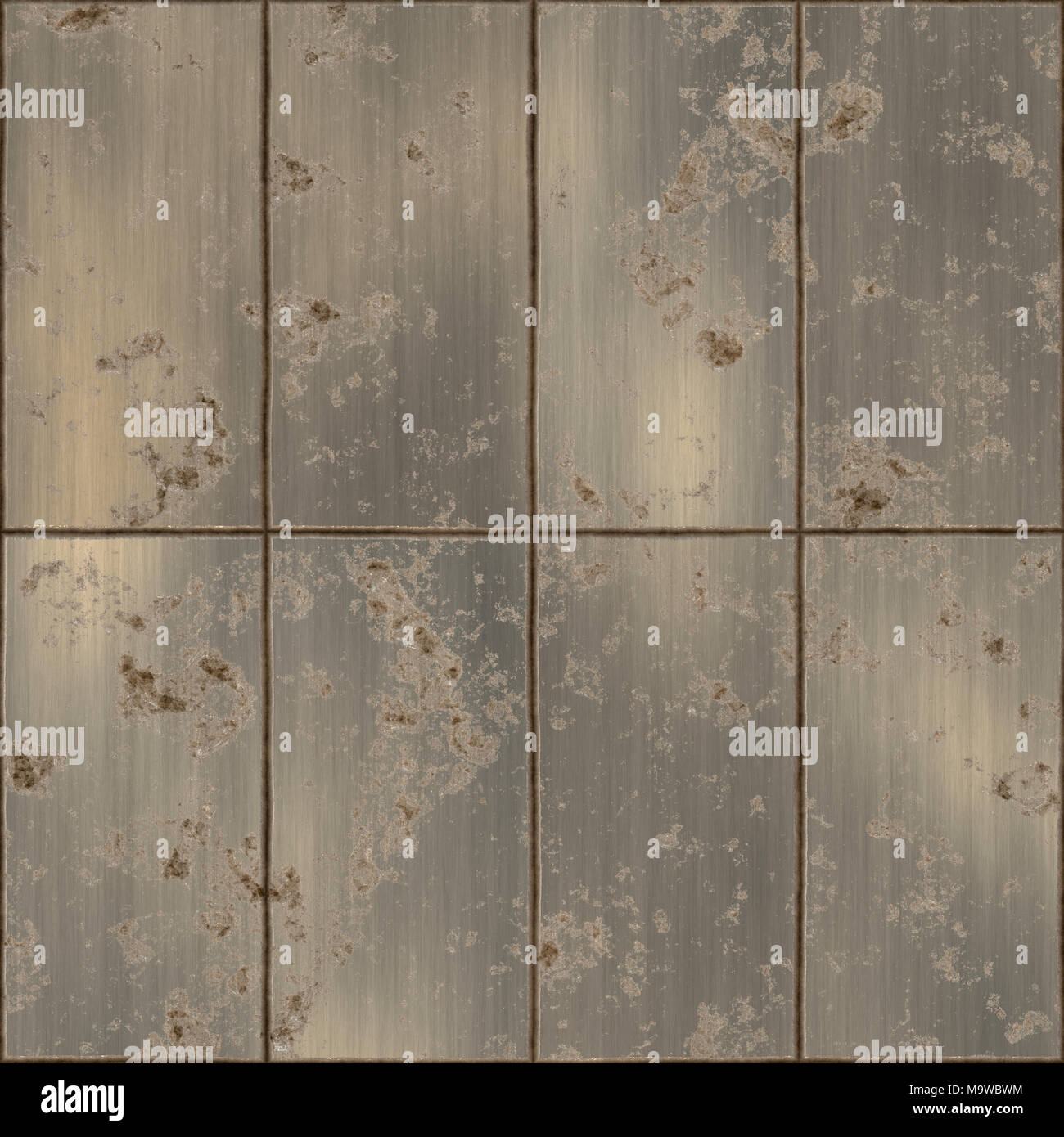 Metal panel, metal tiles, wall cladding. Industrial environment Stock Photo