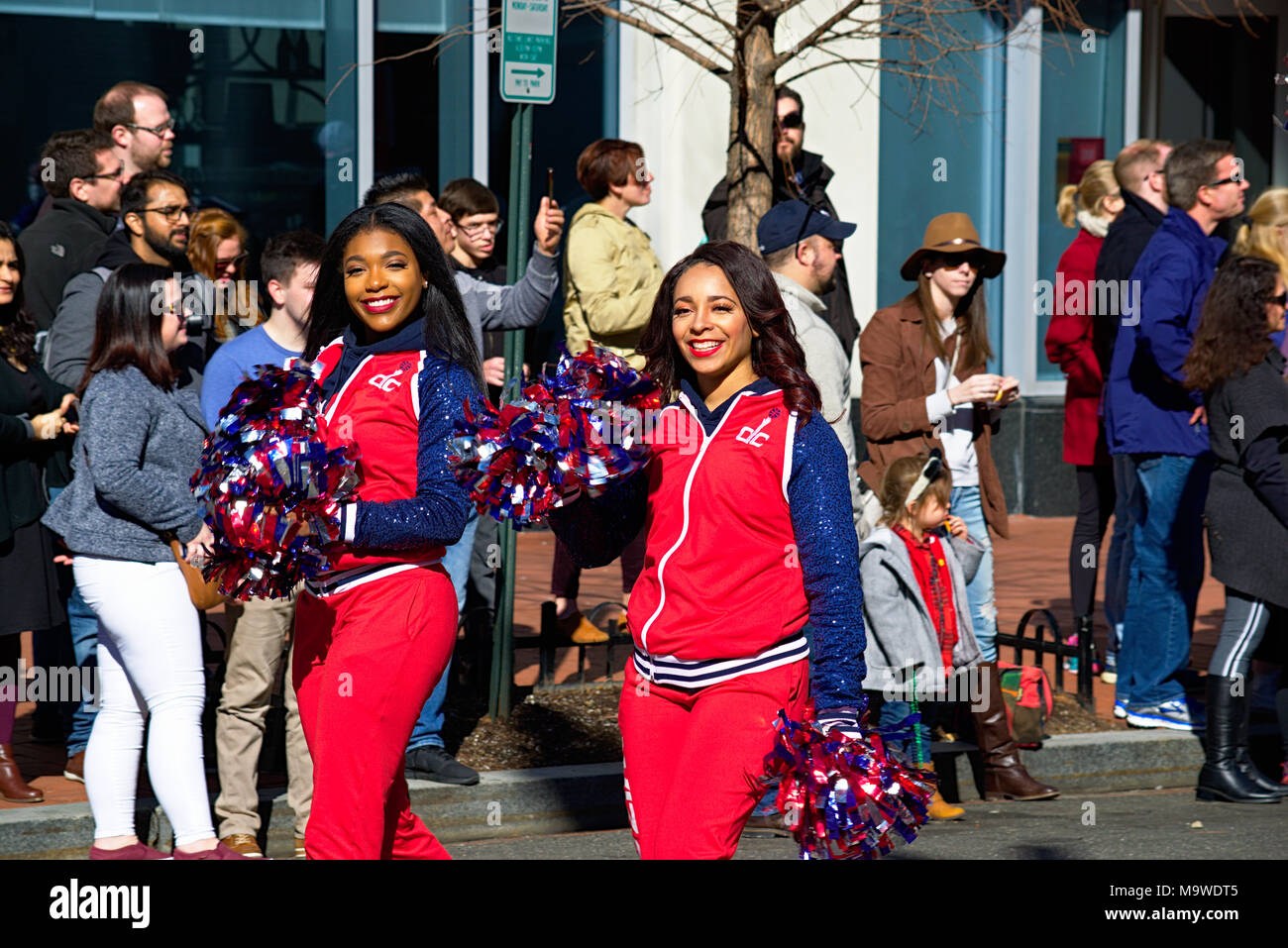 Washington Wizards Basketball Cheerleaders in Parade Stock Photo Alamy
