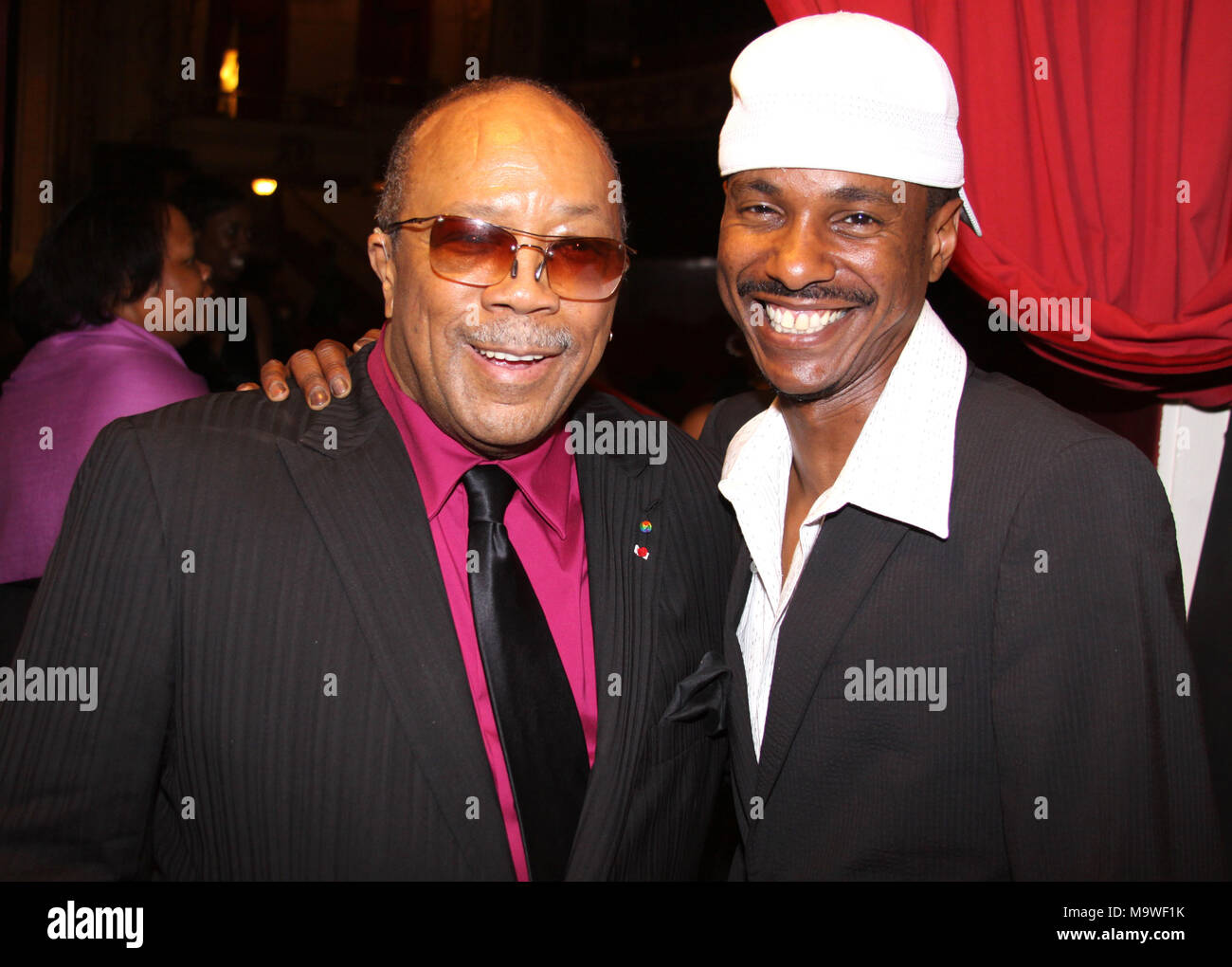 Quincey Jones & Tevin Campbell inside at the Apollo Theater's 75th Anniversary in New York City.   June 8, 2009  © Walik Goshorn / MediaPunch Stock Photo