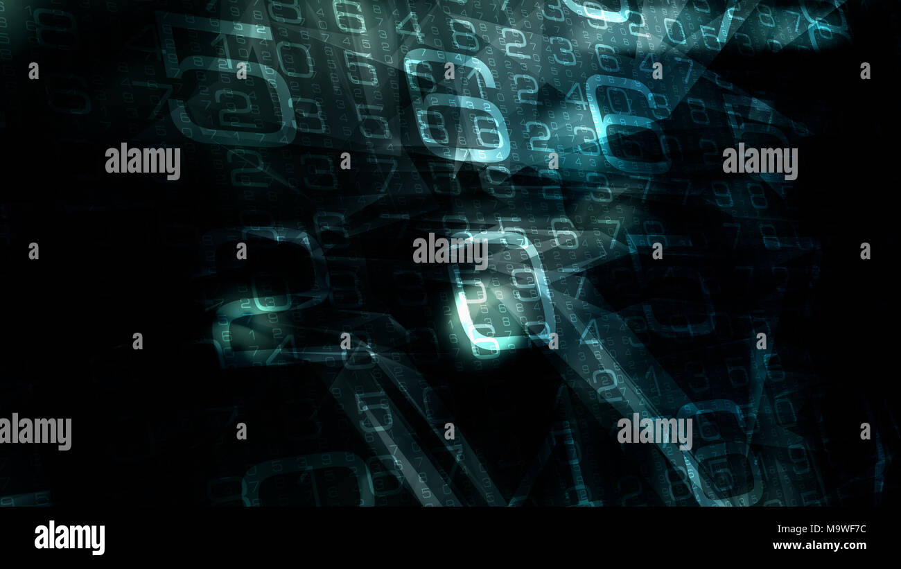 Cyber chaos in cyberspace digital world Stock Photo