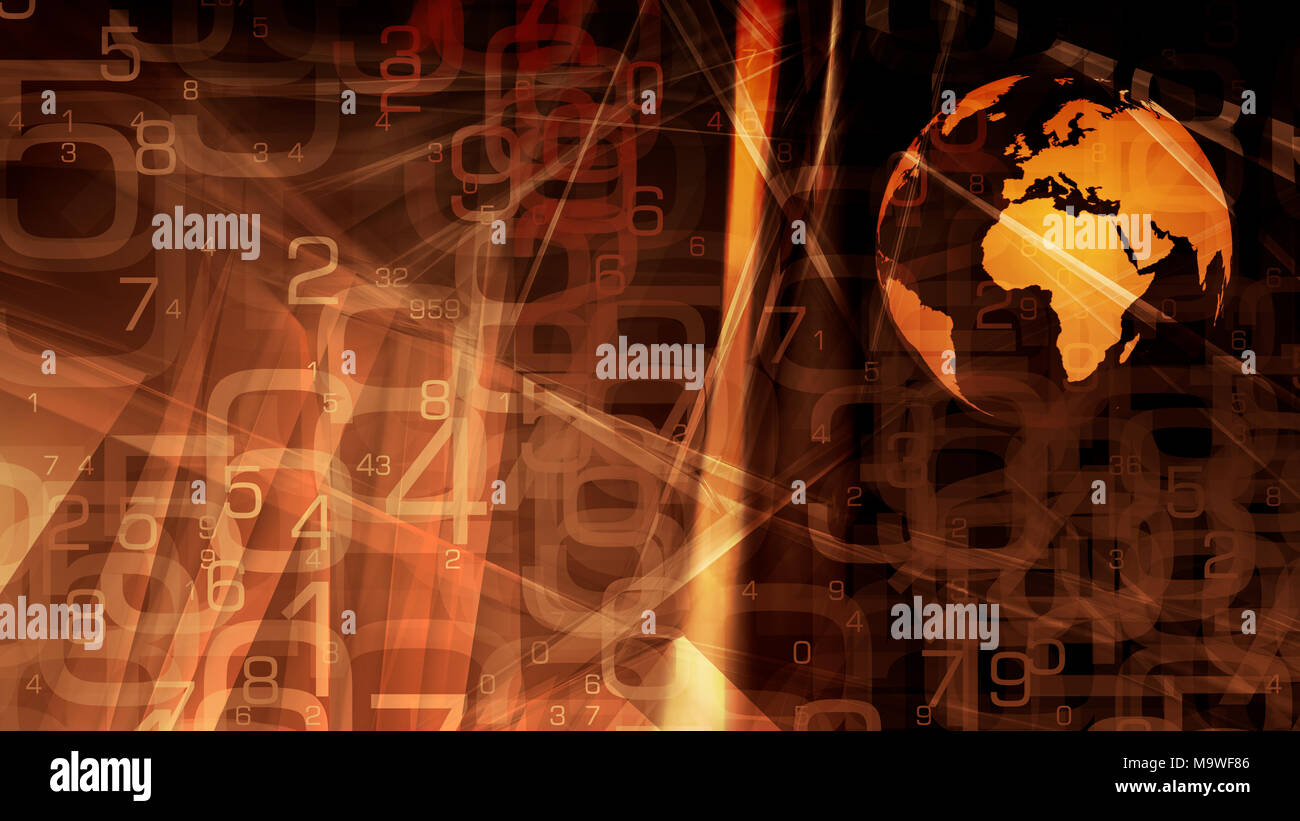Global big data cybersecurity Stock Photo