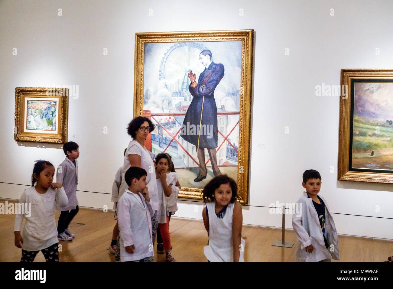 Buenos Aires Argentina,Buenos Aires Latin American Art Museum MALBA Museo de Arte Latinoamericano,interior inside,student students education pupil you Stock Photo