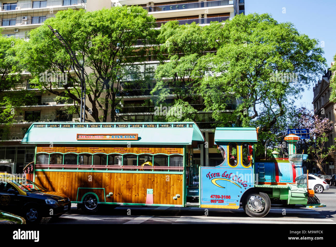 Buenos Aires Argentina,Palermo,Avenida del Libertador,Tren del Cielo,sightseeing vehicle,Hispanic,ARG171130163 Stock Photo