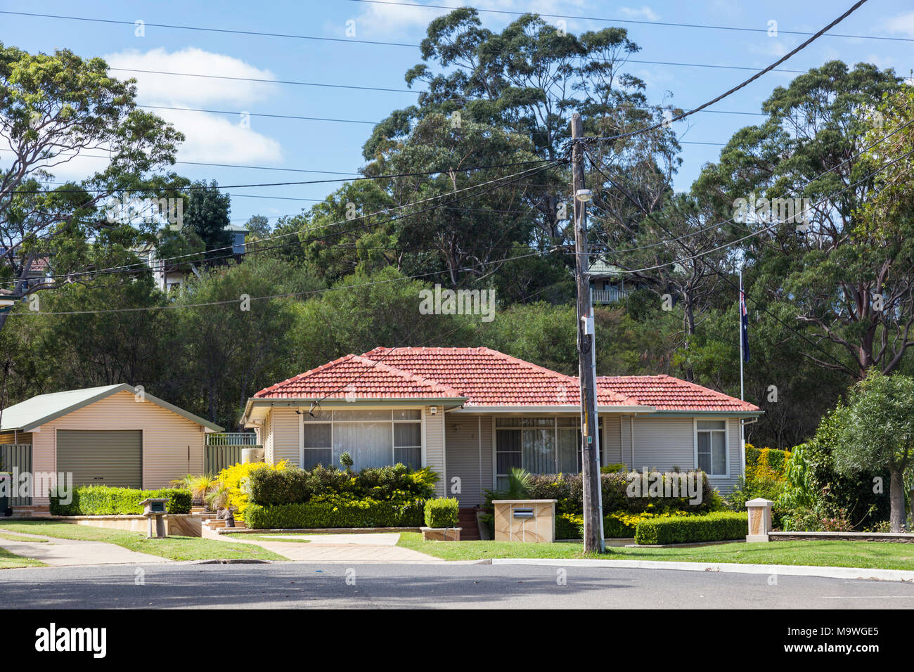 suburban Waterfall, a suburb on the outskirts of Sydney, New South Wales, Australia Stock Photo