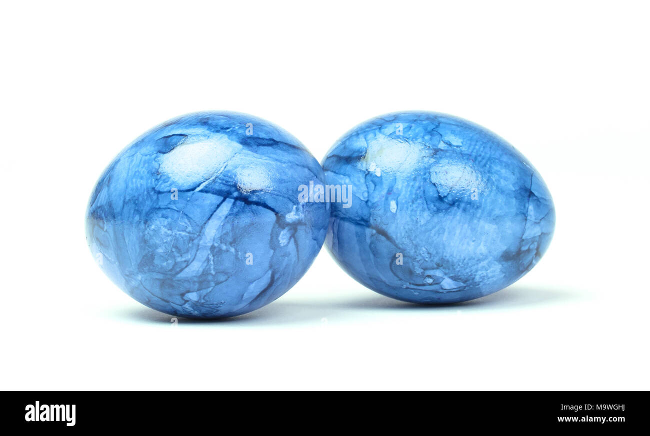 Painted eggs, easter - Isolated on a white background Stock Photo - Alamy
