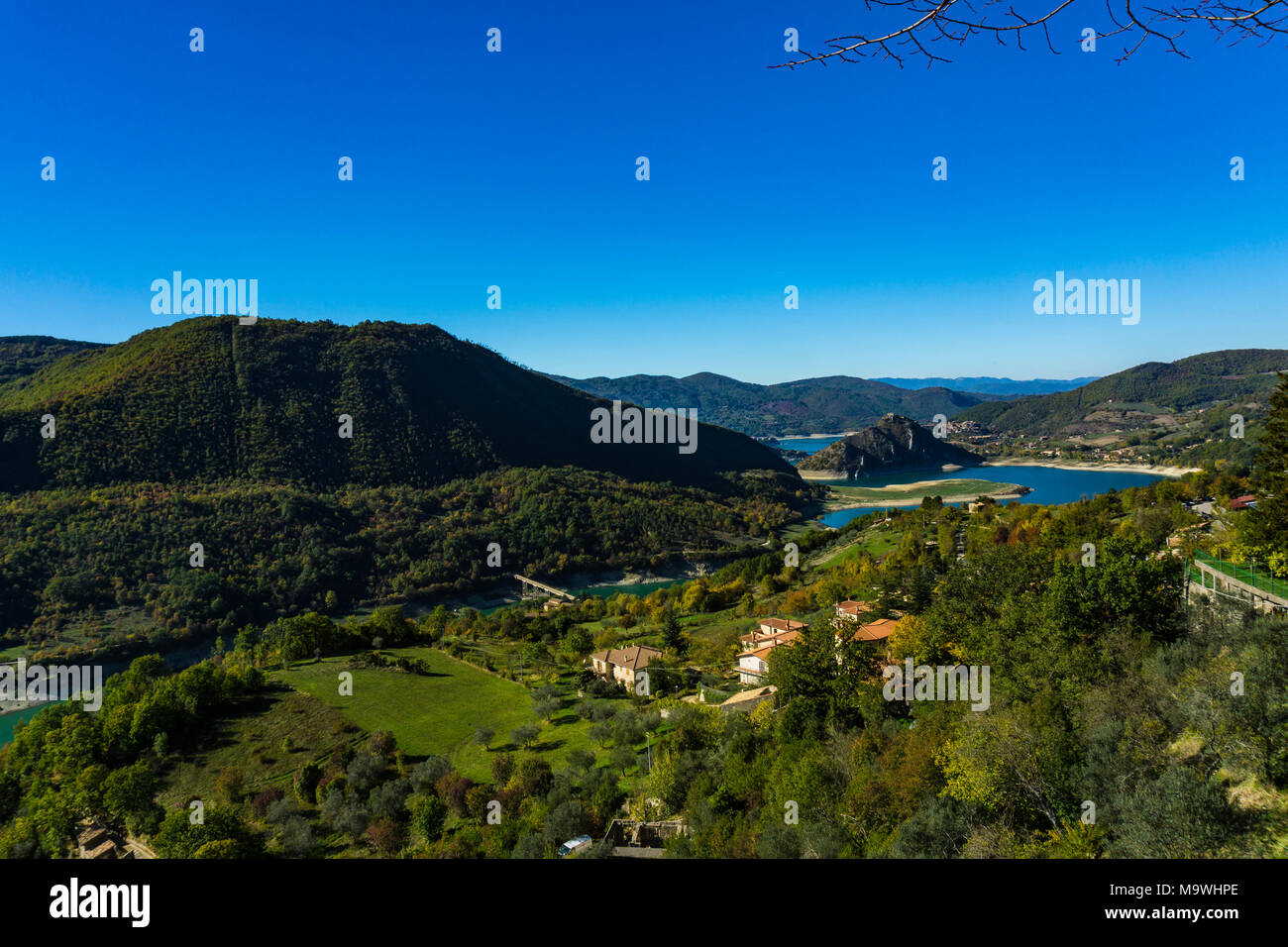 Turano Lake. Lago del turano Stock Photo - Alamy