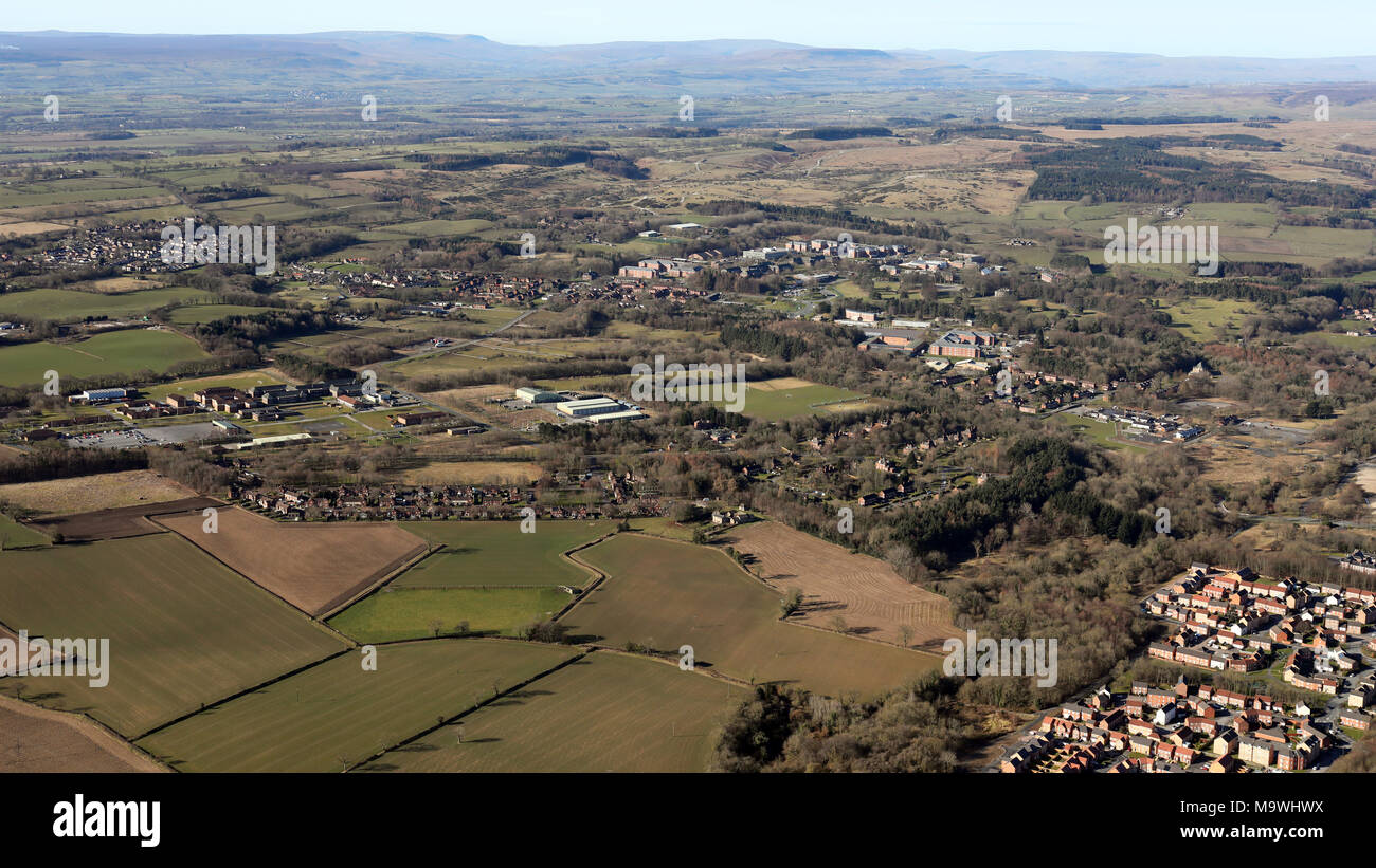 aerial view of Catterick Garrison, North Yorkshire Stock Photo