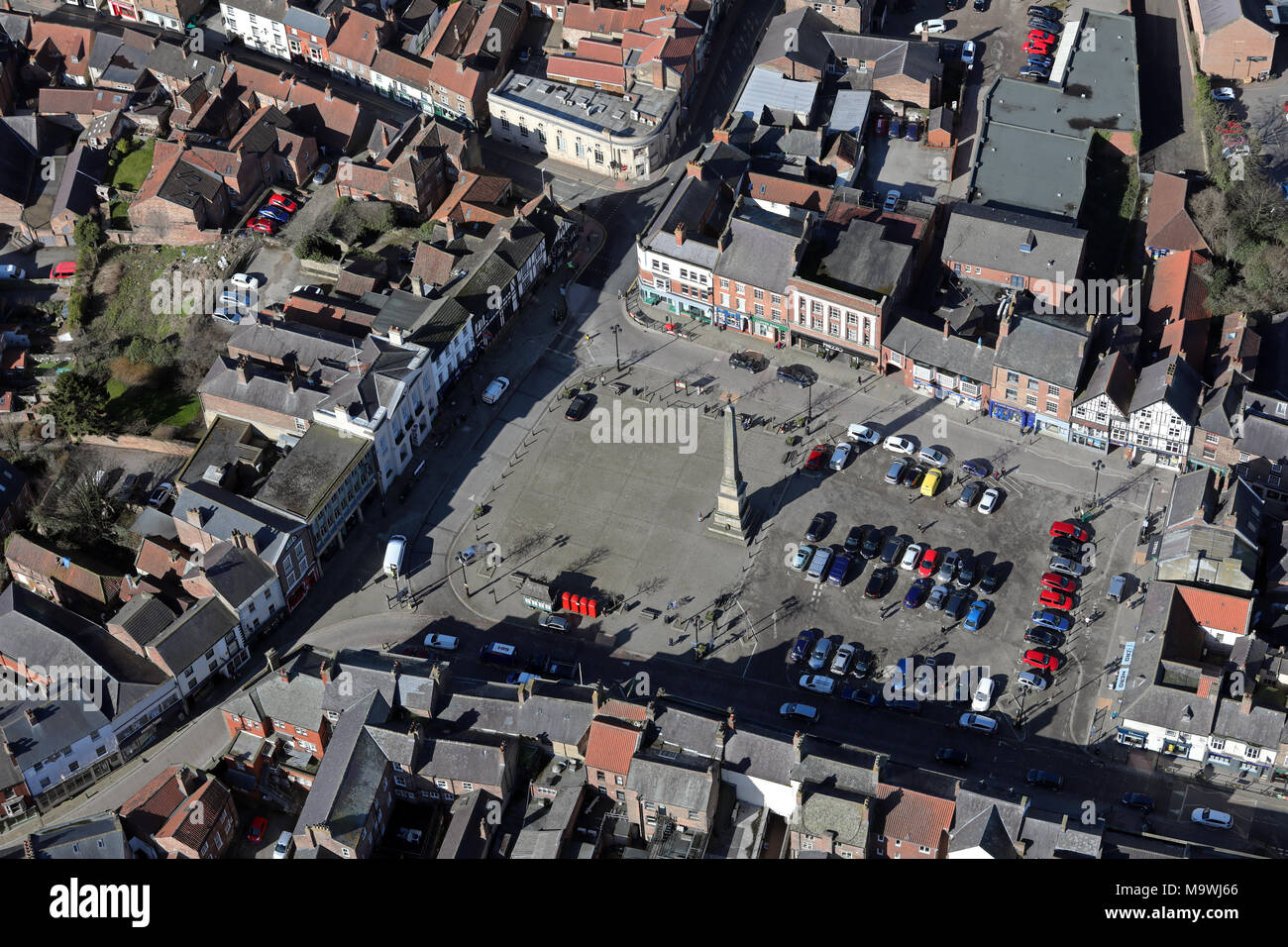 aerial view of Ripon, North Yorkshire Stock Photo