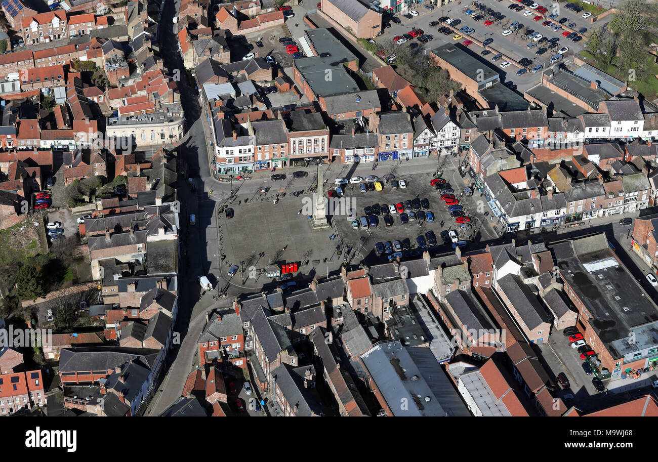 aerial view of Ripon, North Yorkshire Stock Photo