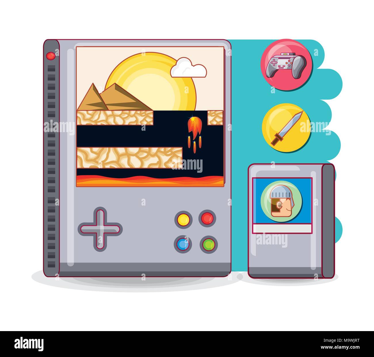 video game scene interface vector illustration design Stock Vector ...