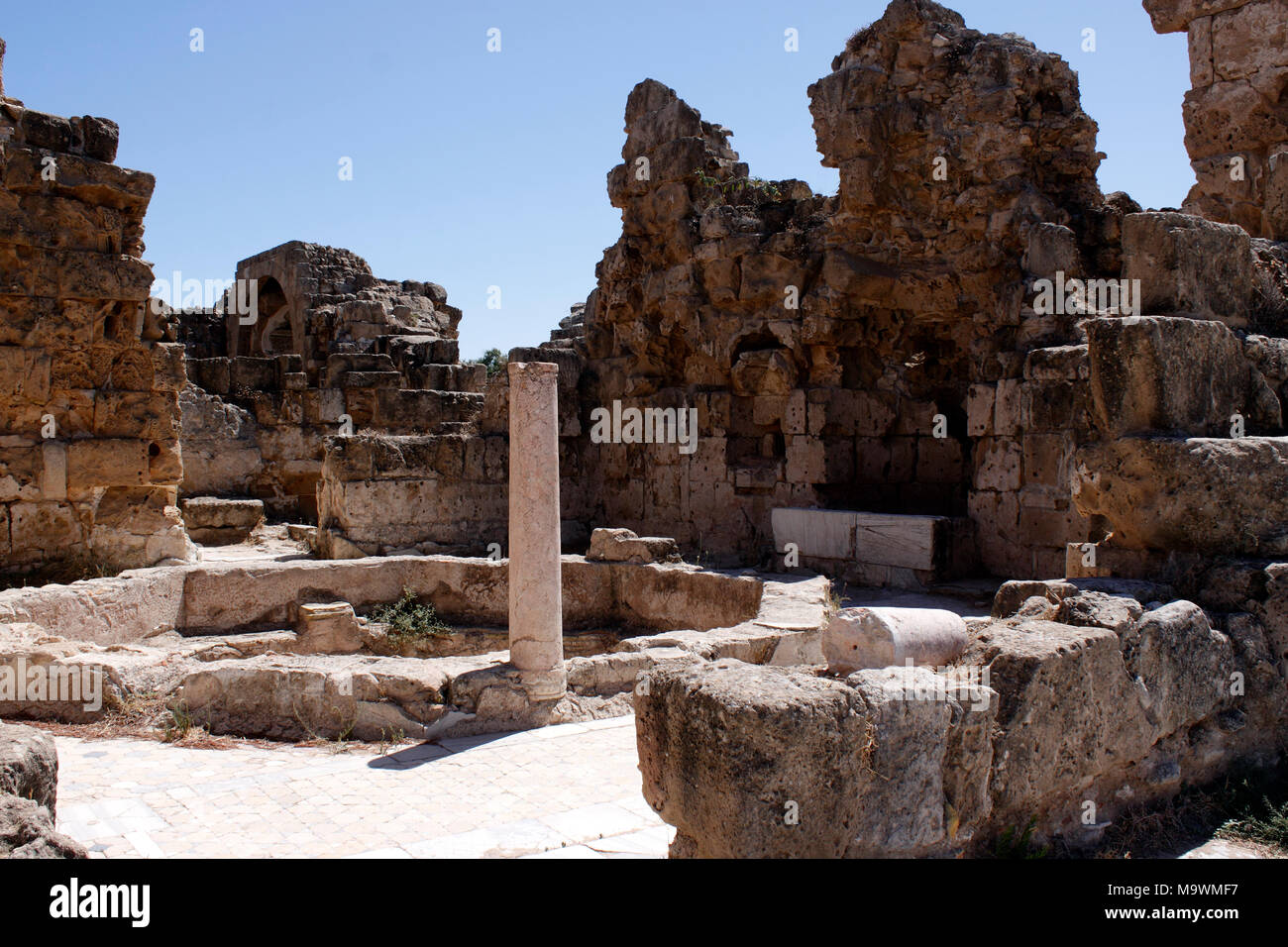 SALAMIS. ANCIENT ROMAN CITY RUINS. NORTHERN CYPRUS Stock Photo
